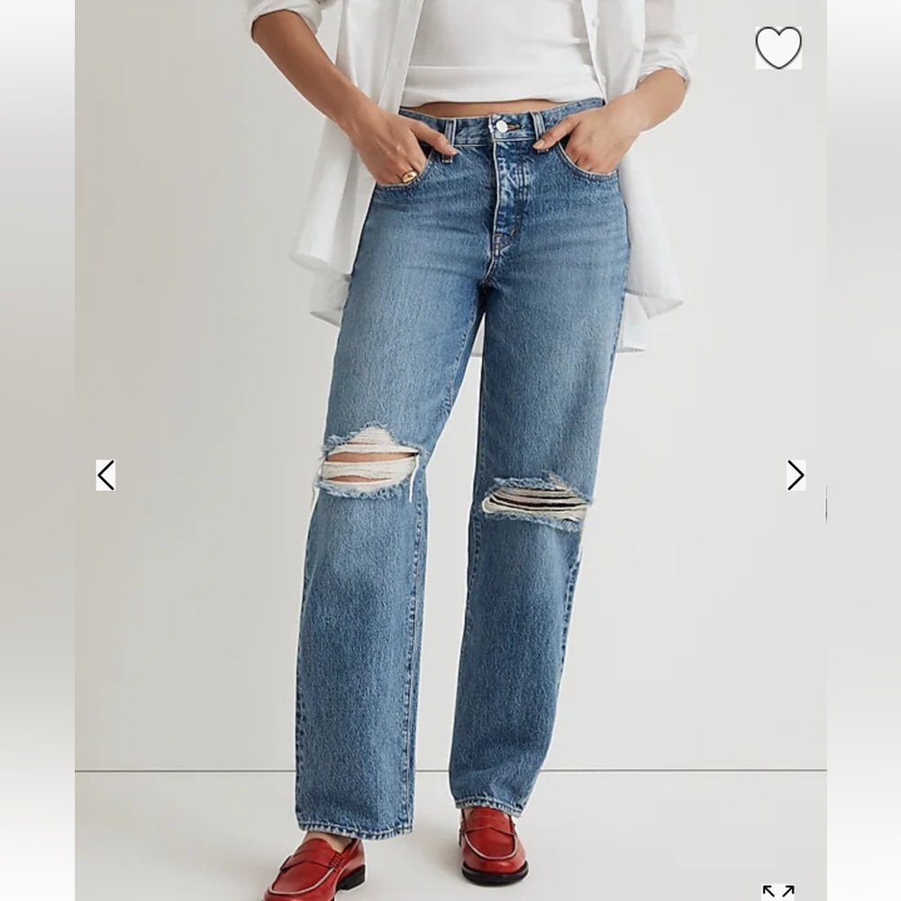 NWT Madewell Low-Slung Straight Leg‎ Jeans Sz 31 Blue - Picture 12 of 13
